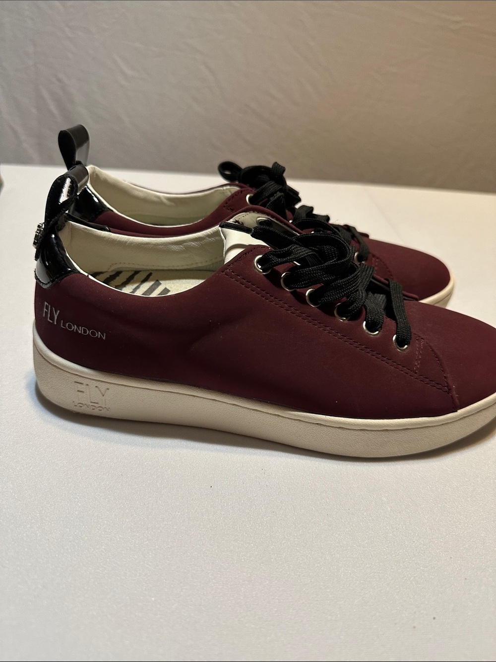 Fly London Burgundy and Black Casual Sneakers